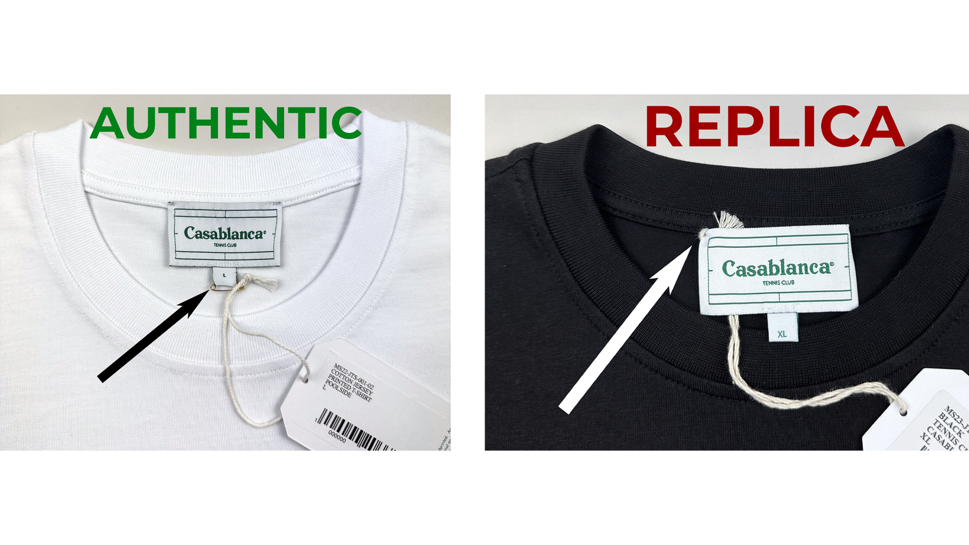 Casablanca t-shirt real vs fake