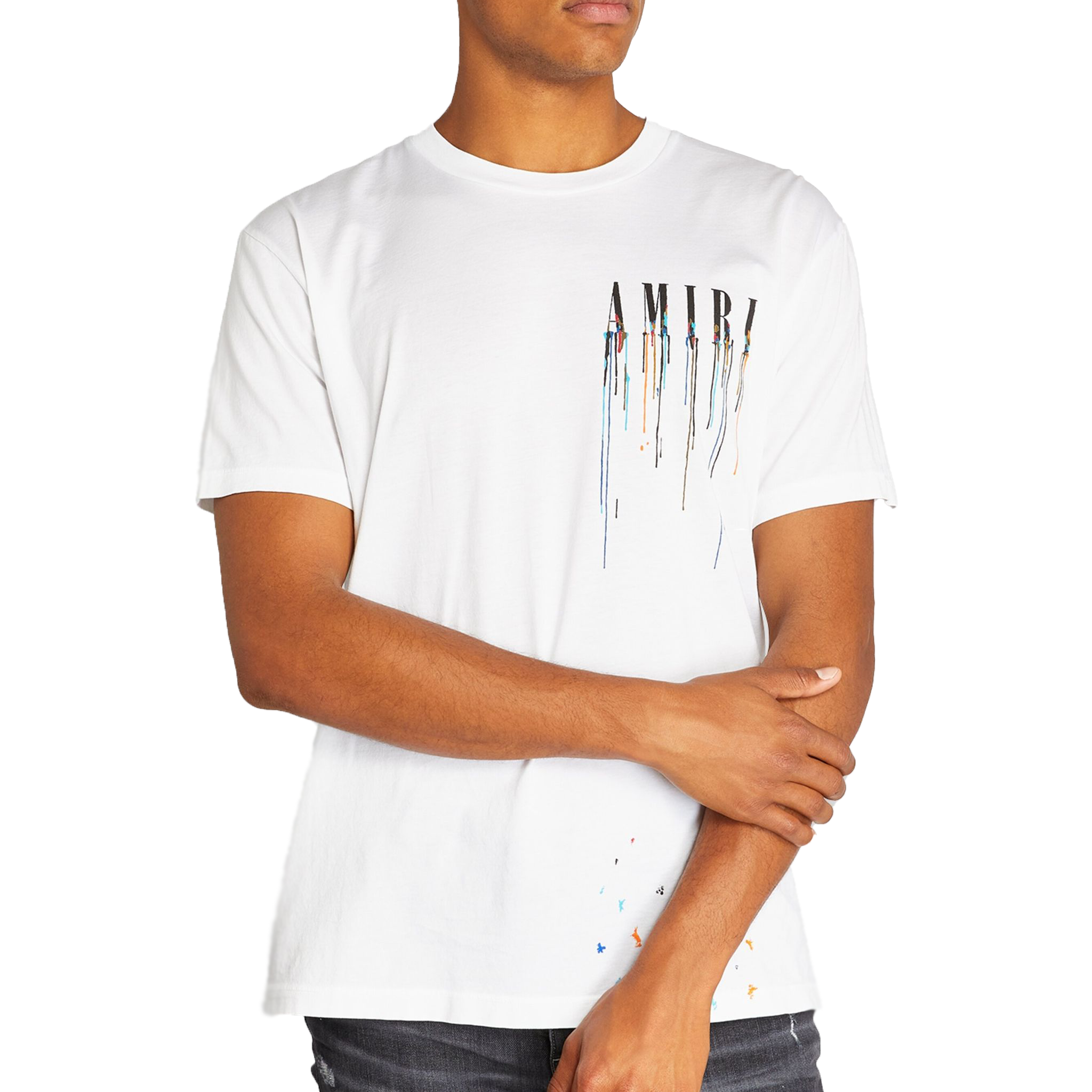 Amiri Spray Paint MA Tee Drip WHITE shirt T-Shirt Mens Size XL